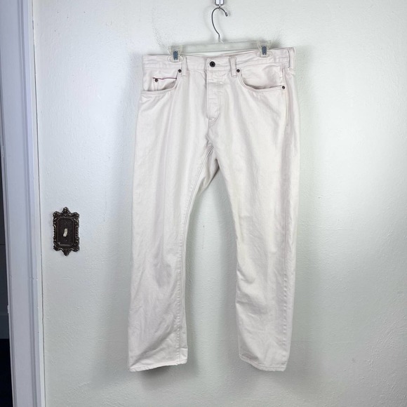 J. Crew Beige Straight Leg Denim Jeans Size 36 x 32 - Picture 1 of 6